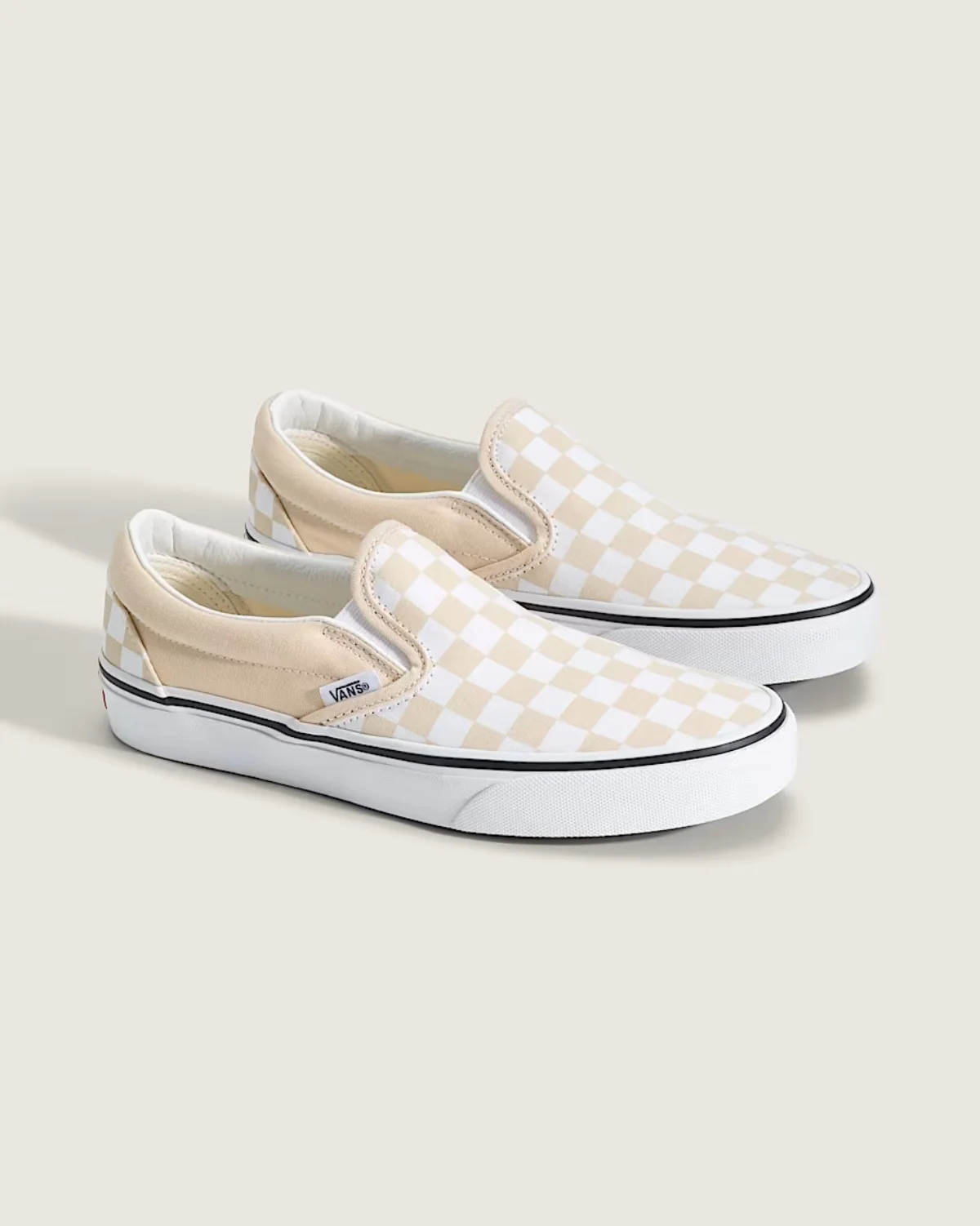 Giày VANS CLASSIC SLIP-ON COLOR THEORY CHECKERBOARD CREME BRULE BEIGE