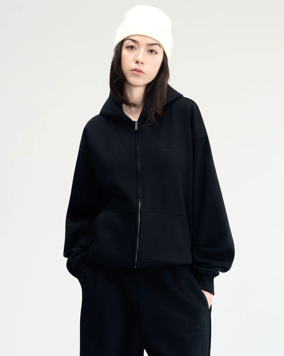 Hoodie Zip Teelab Alter Relaxed Fit Essentials FW26 Hoodie HD146