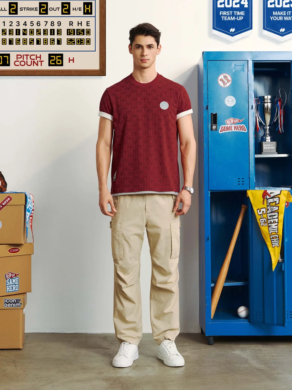 [ICONDENIM® MARVEL COLLECTION] Áo Thun Nam, Marvel Spider-Man Webline Form Regular ATID0765