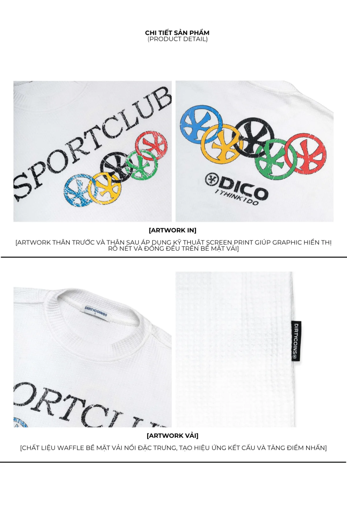 Áo thun DirtyCoins Dico Sport Club Union Waffle