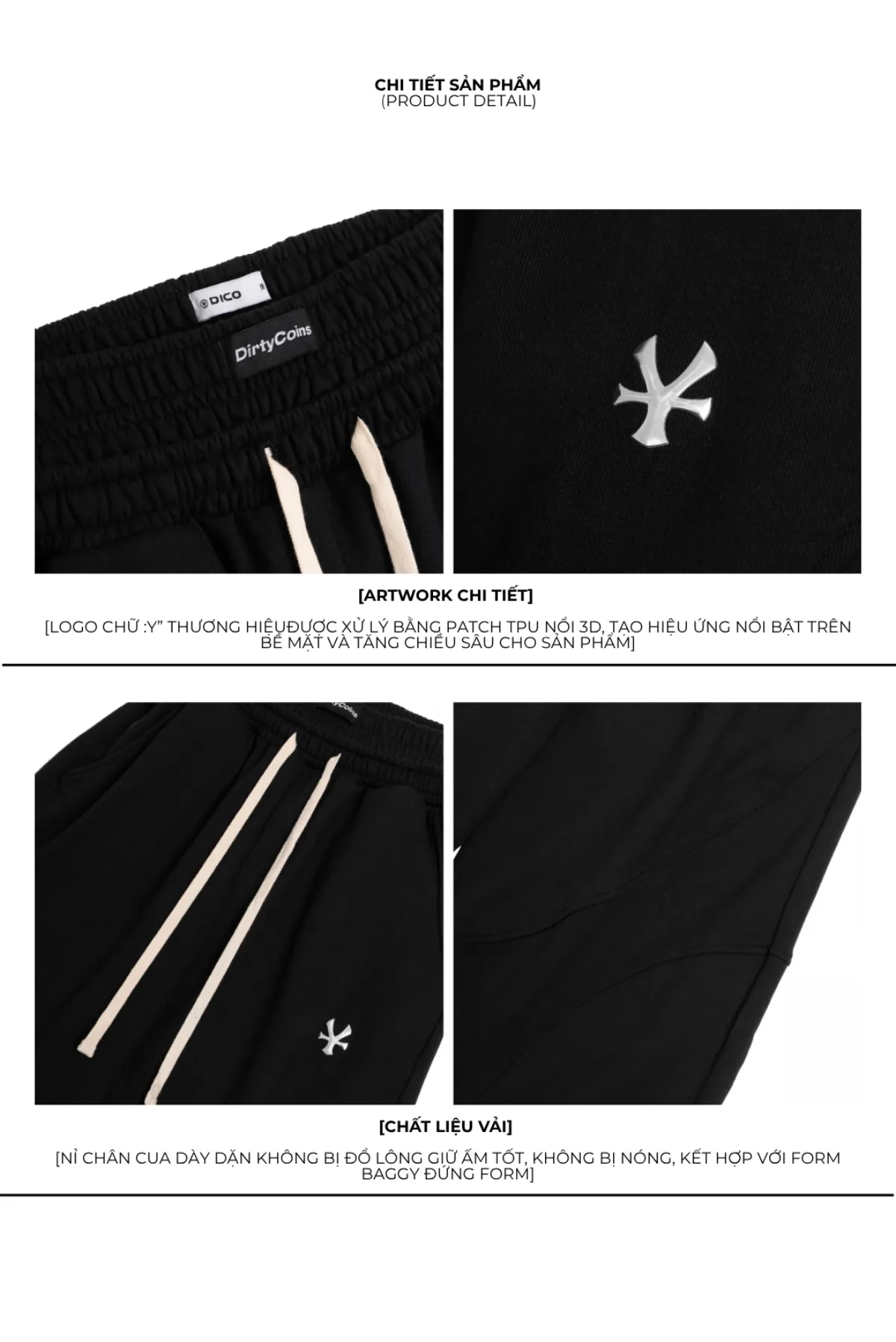 Quần Dài DirtyCoins Baggy Double Waist Sweatpants