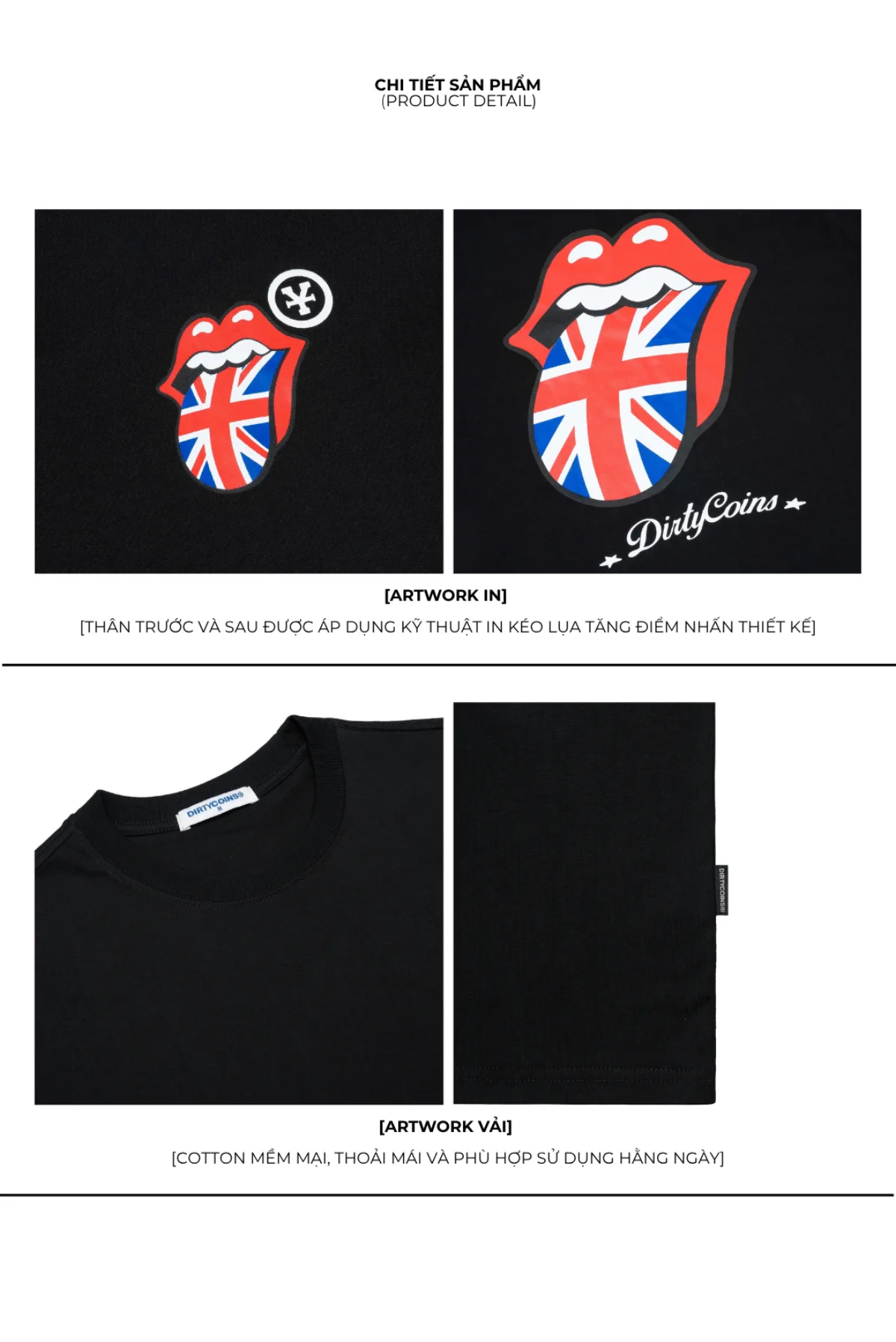 Áo Thun DirtyCoins Logo White