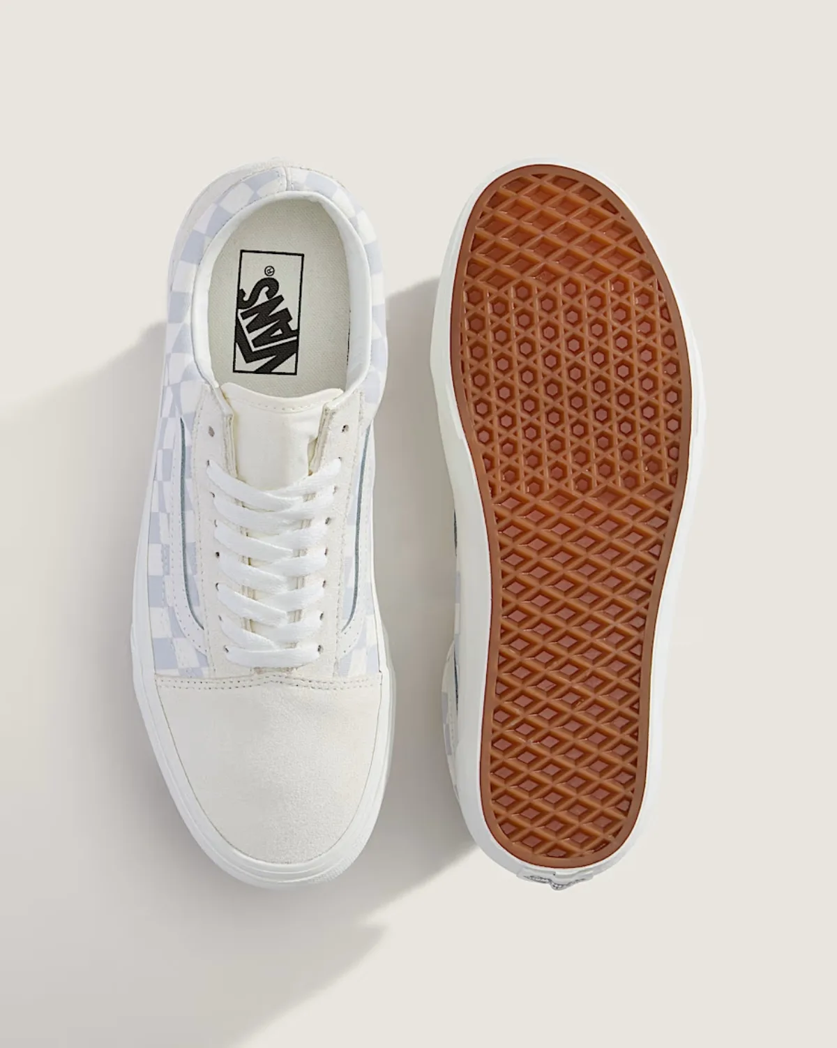 Giày VANS OLD SKOOL CHECKERBOARD GRAY/MARSHMALLOW