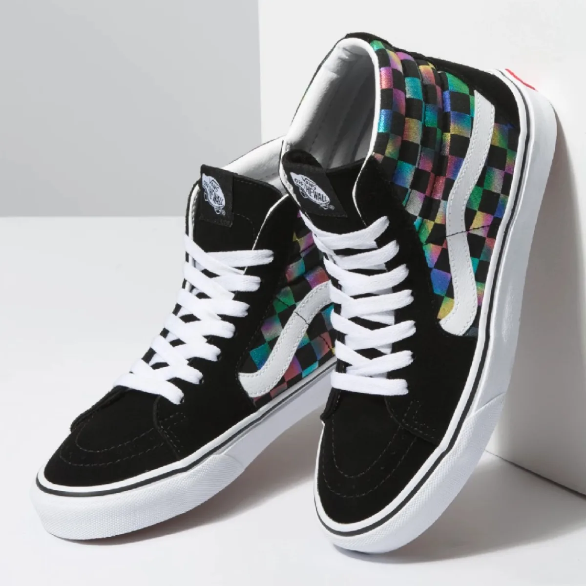 VANS IRIDESCENT CHECK SK8-HI BLACK
