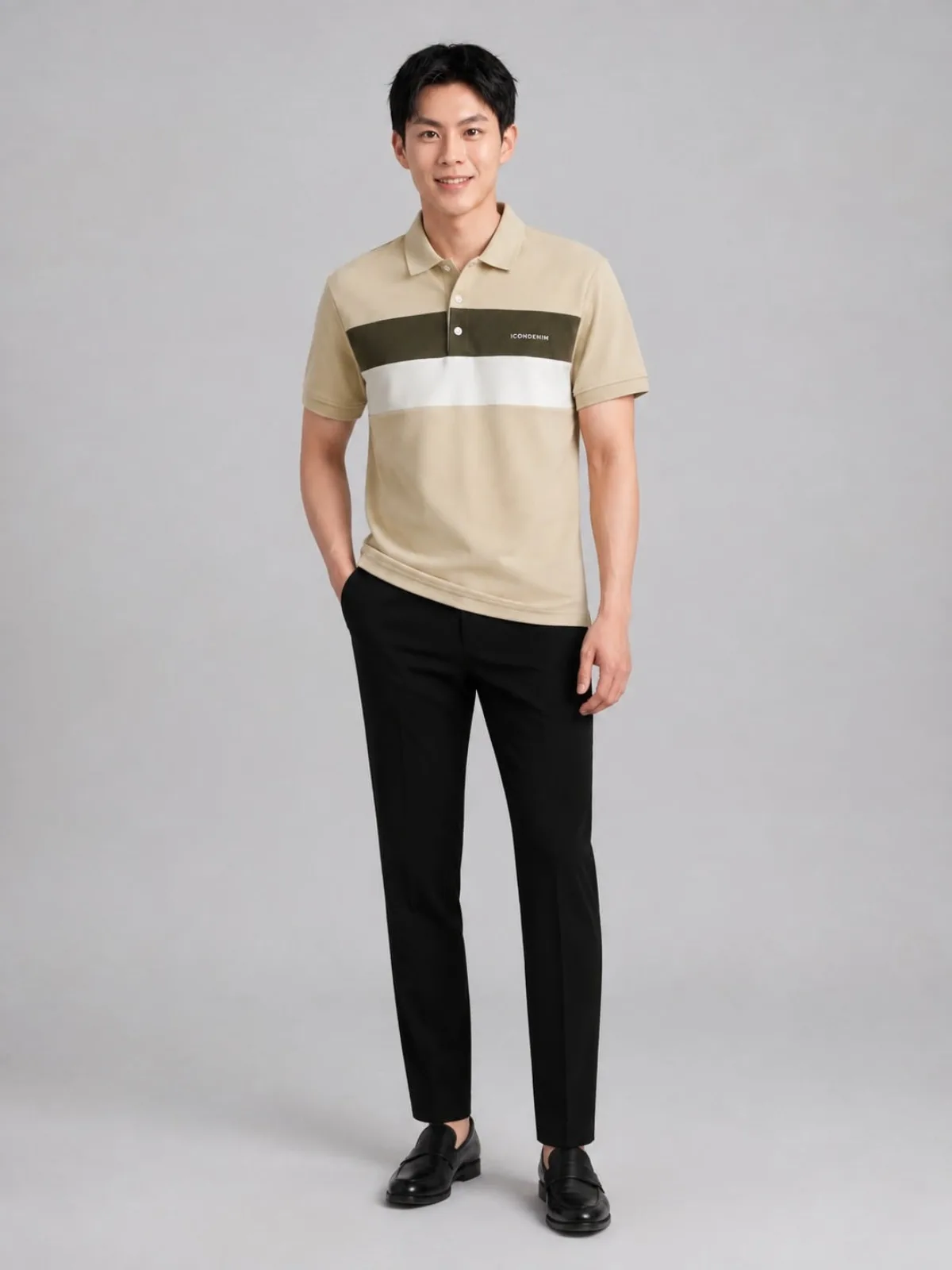 Áo Polo Nam ICONDENIM Arctic Stripe Form Regular PLID0300