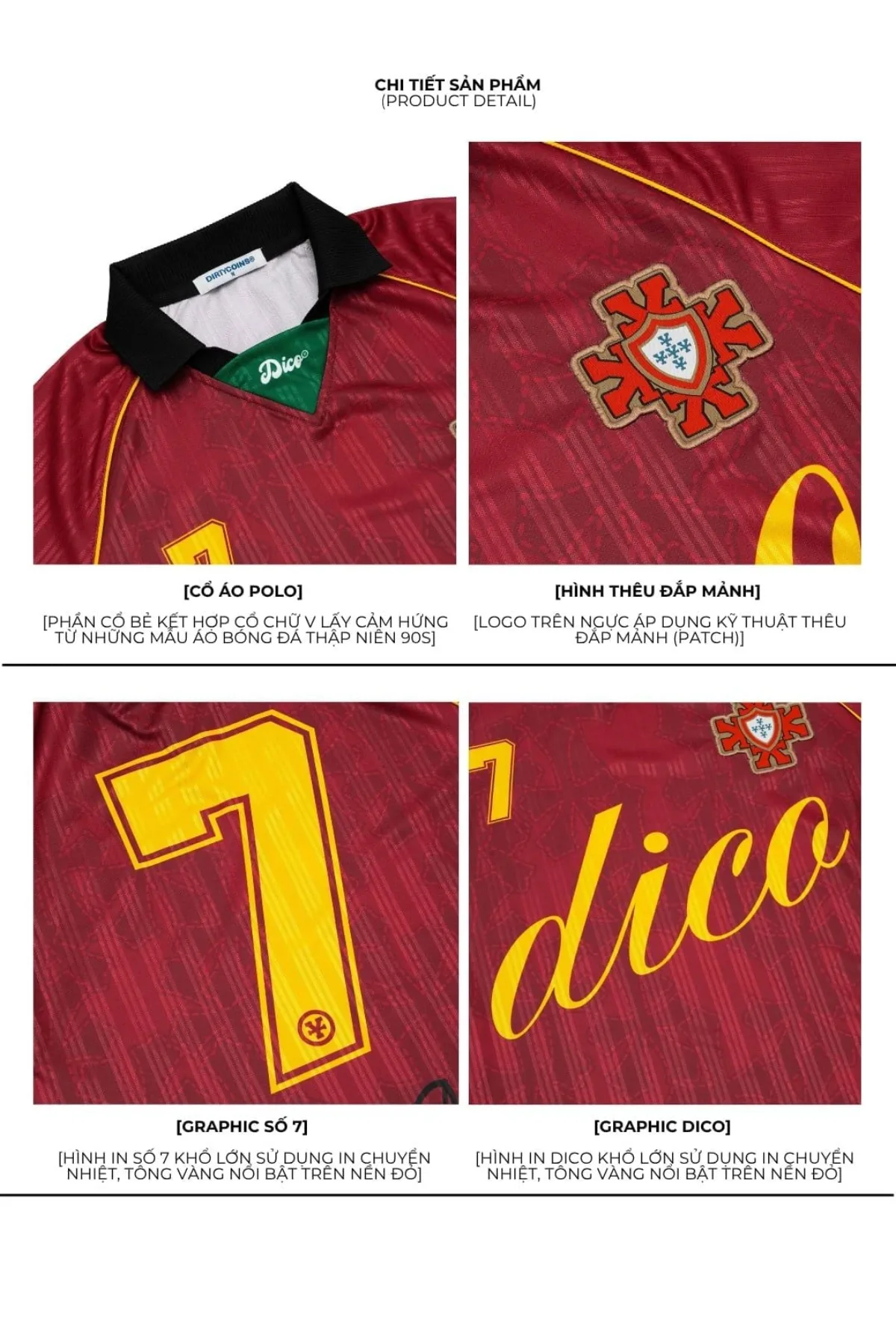 Áo Thun Soccer Jersey Dico Seven