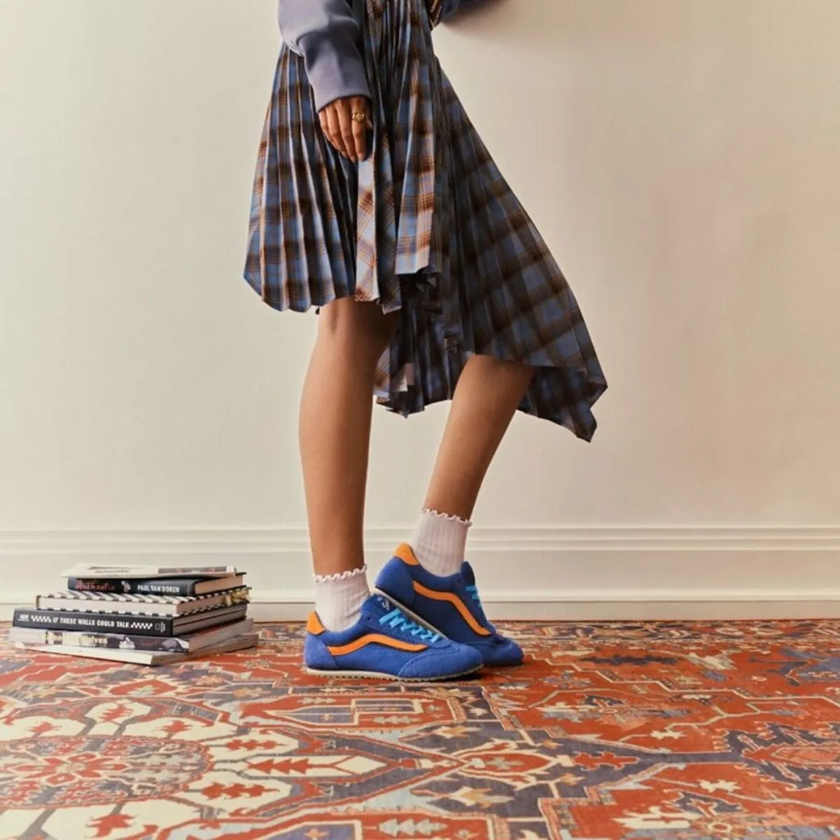 Giày VANS SUPER LOWPRO ROYAL COBALT/SUNSET ORANGE