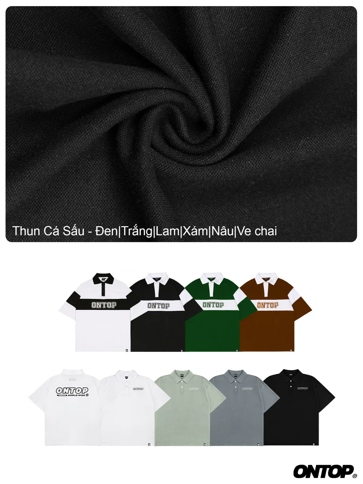 Áo polo nữ trắng ONTOP | O16-T2-L