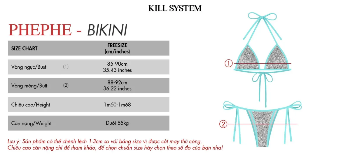Quần bikini kim sa lấp lánh PHEPHE - 𝐊𝐈𝐋𝐋 𝐒𝐘𝐒𝐓𝐄𝐌