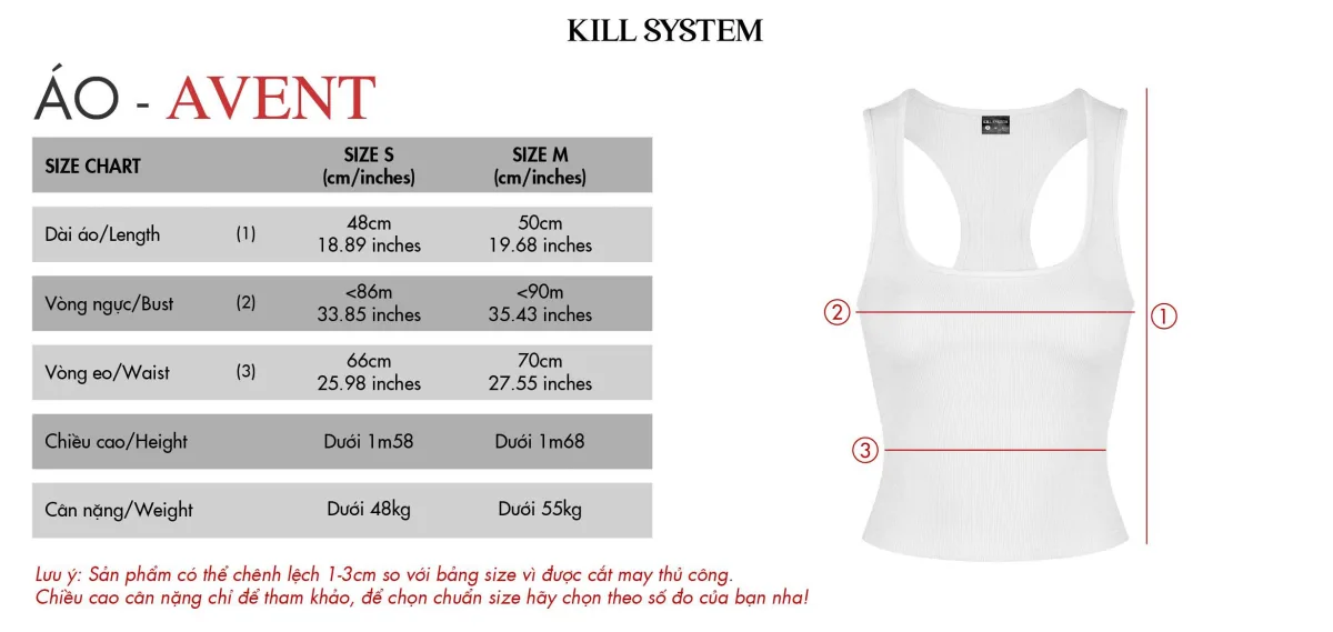 Áo ba lỗ thun gân trơn AVENT - 𝐊𝐈𝐋𝐋 𝐒𝐘𝐒𝐓𝐄𝐌