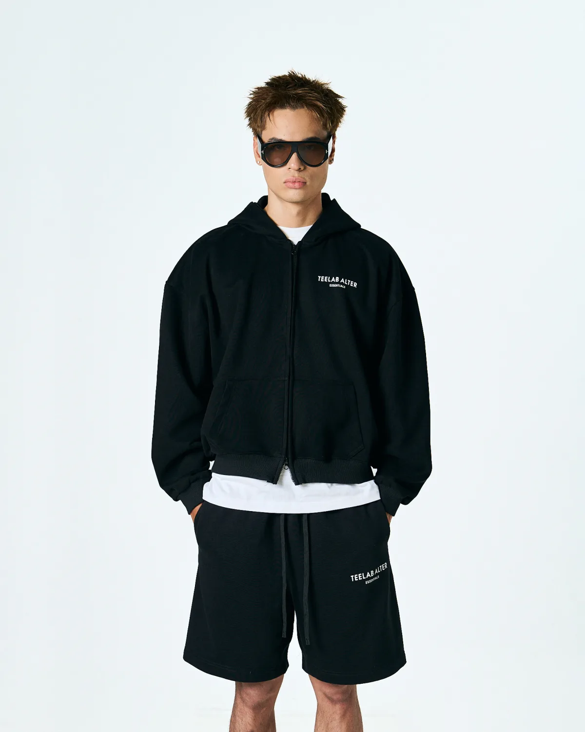 Hoodie Zip Teelab Alter Boxy Cotton World Tour Hoodie HD139