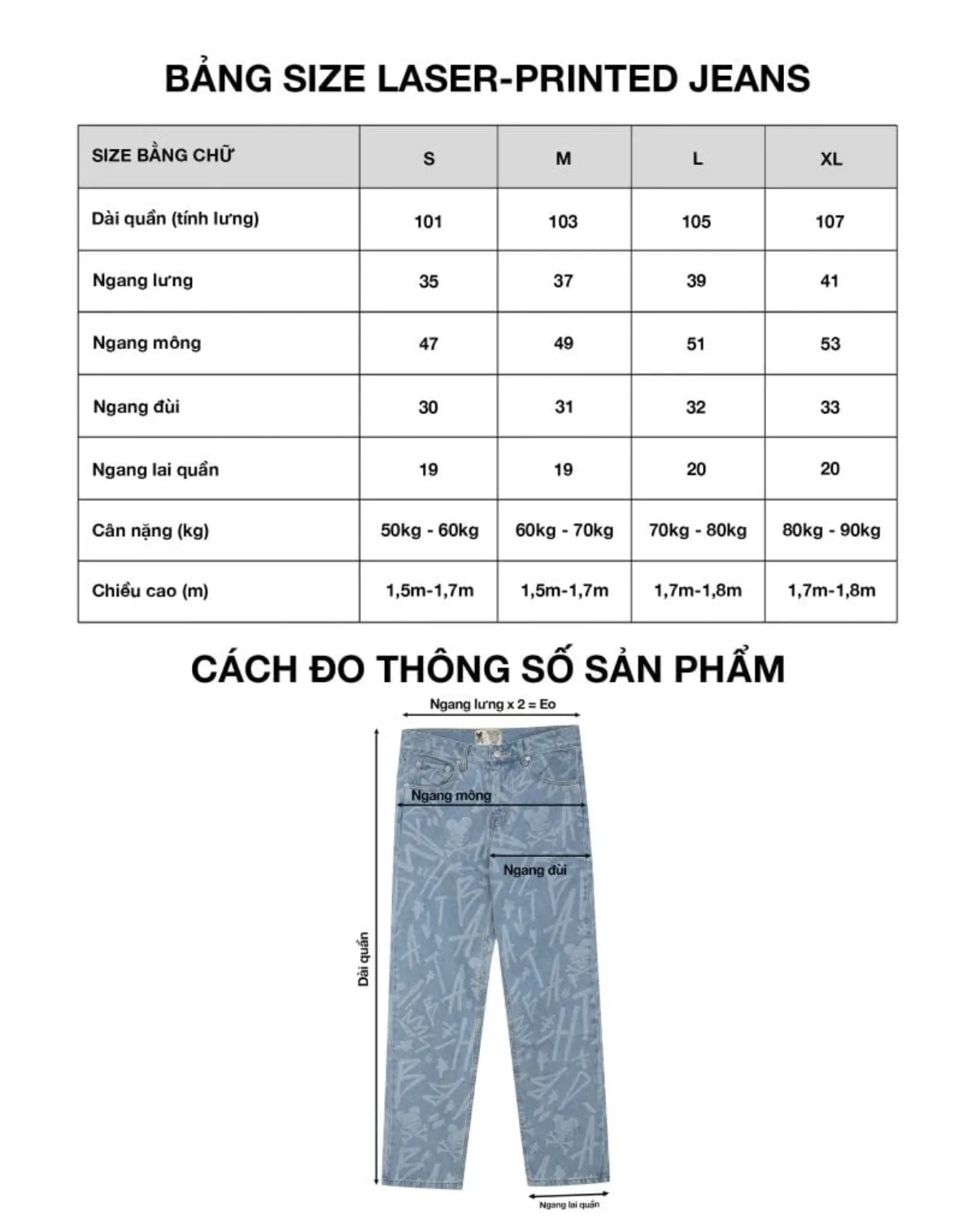 SIGNATURE LASER-PRINTED JEANS