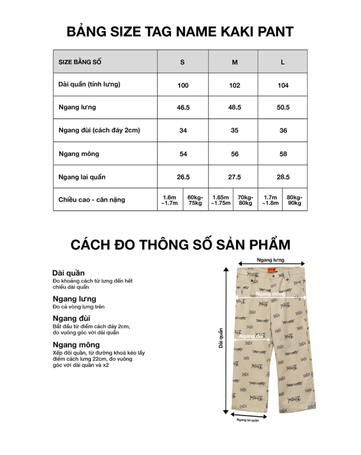 TAG STYLE KHAKI PANTS