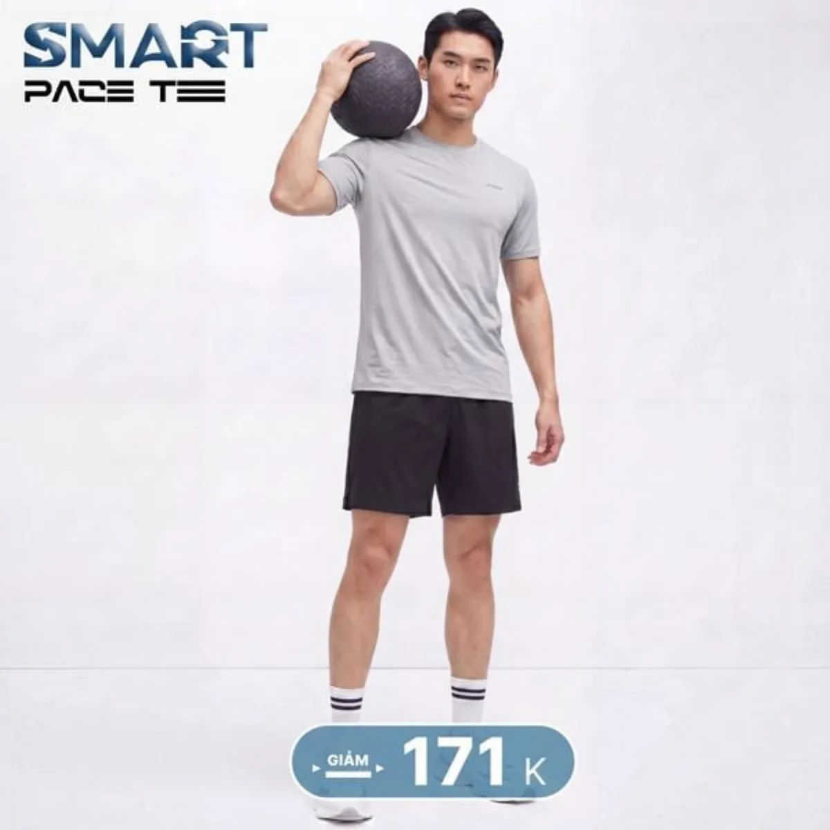 Áo Thun Nam TORANO SMART PACE TEE Trơn In Phản Quang, Co Giãn Thoải Mái, Thấm Hút Mồ Hôi, Siêu Thoáng Khí HSTS902