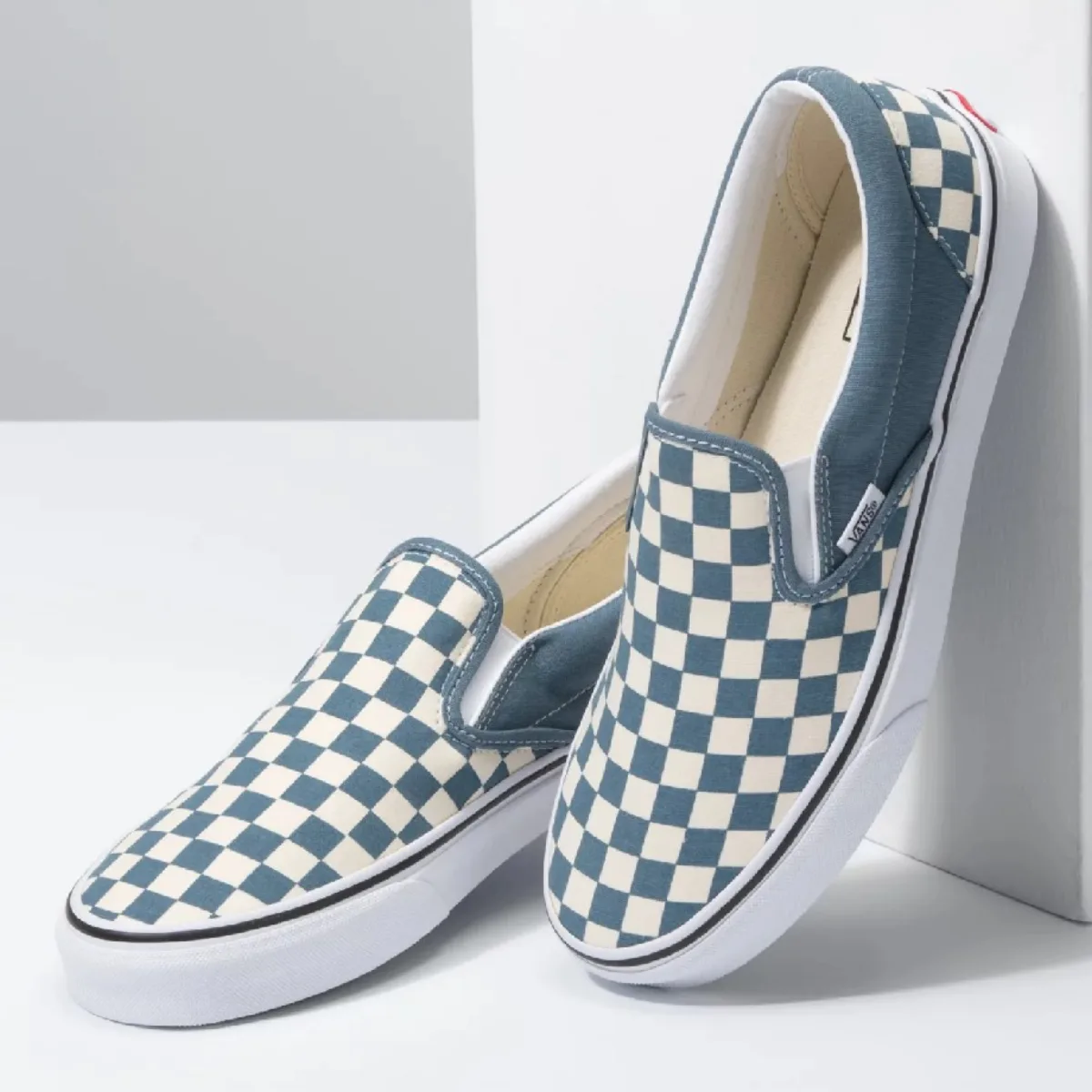 VANS SLIP-ON CHECKERBOARD BLUE MIRAGE