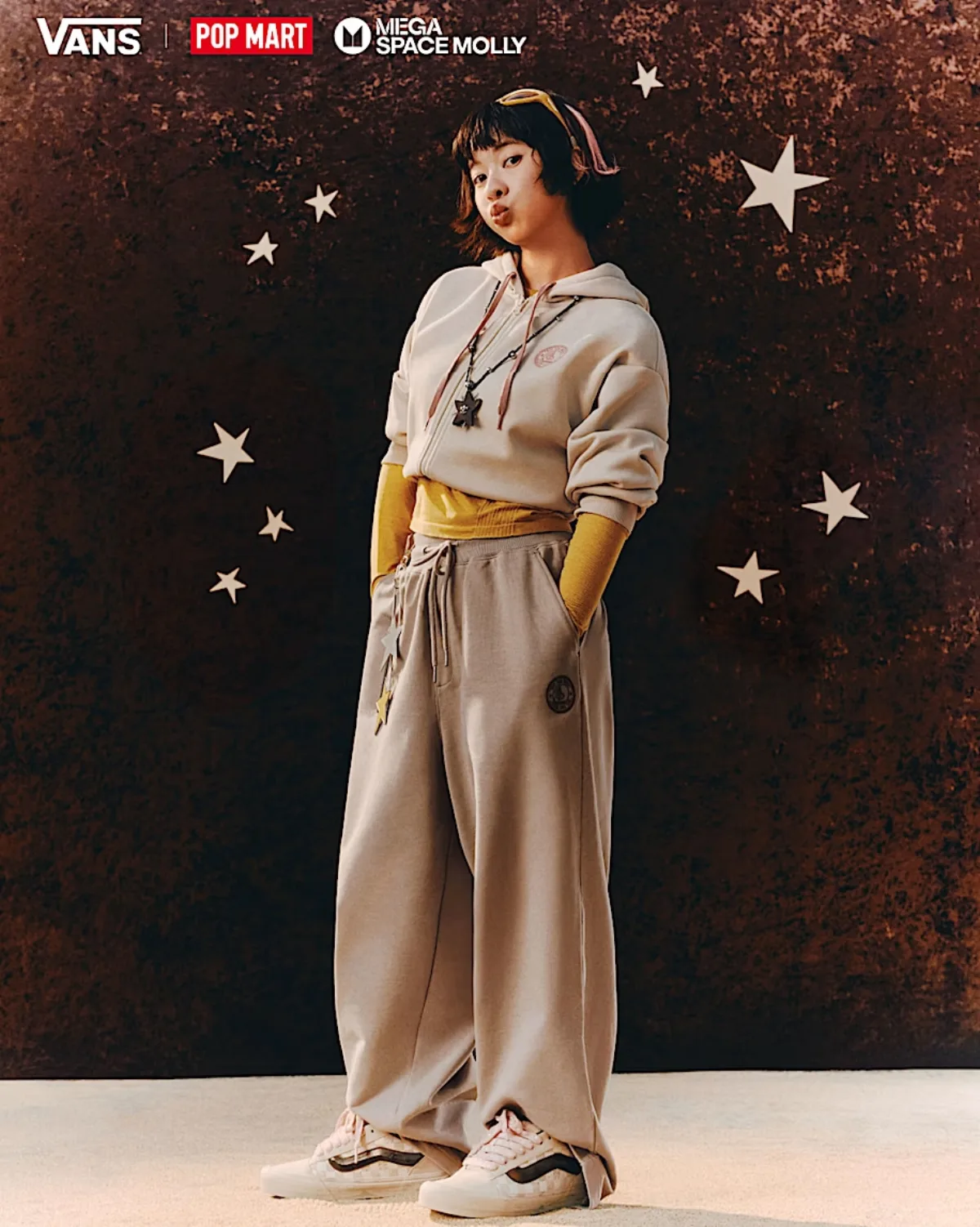 Giày VANS KNU SKOOL x SPACE MOLLY OATMEAL SEPIA ROSE