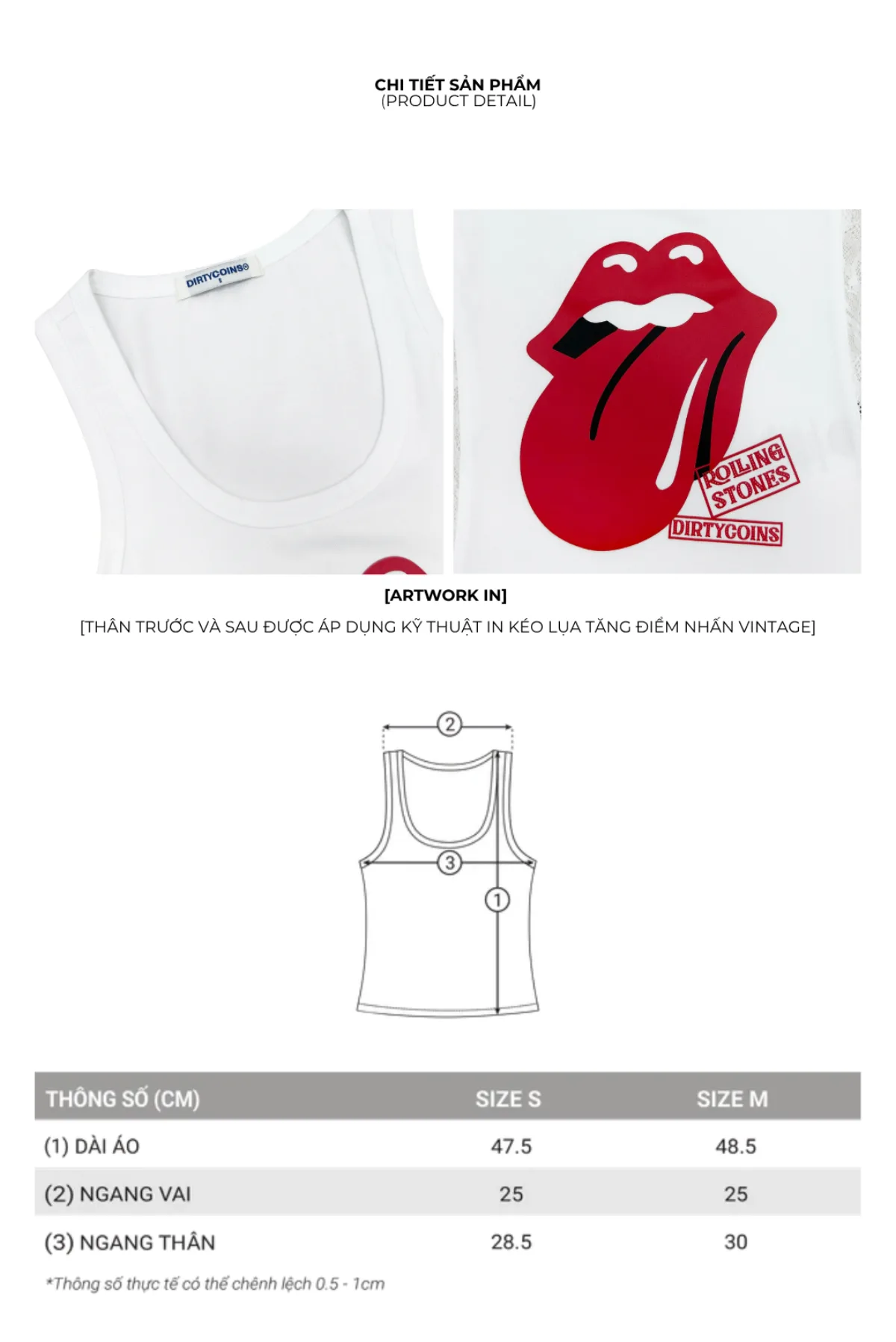 Áo Tank Top Nữ DirtyCoins Tongue Lace