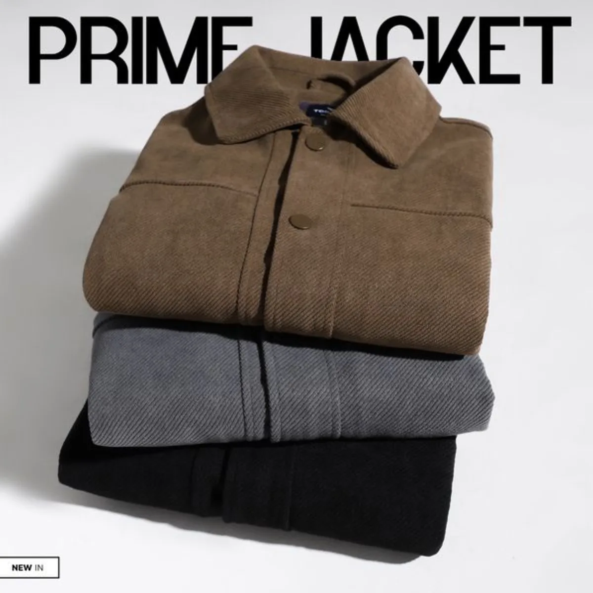 Áo khoác nhung tăm PRIME JACKET TORANO cổ bẻ khắc logo ở cúc tay, Êm Ái, Mềm Mịn, Giữ Nhiệt Tốt GWCV502
