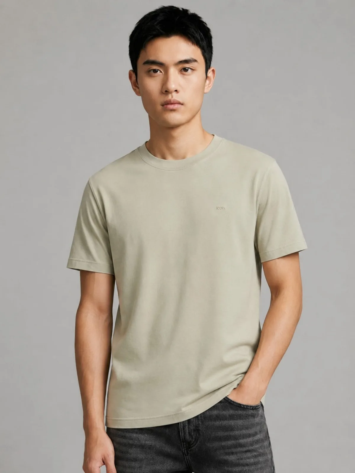 Áo Thun Nam ICONDENIM Standard, Chất Liệu Cotton Thoáng Khi, Form Regular ATID0739
