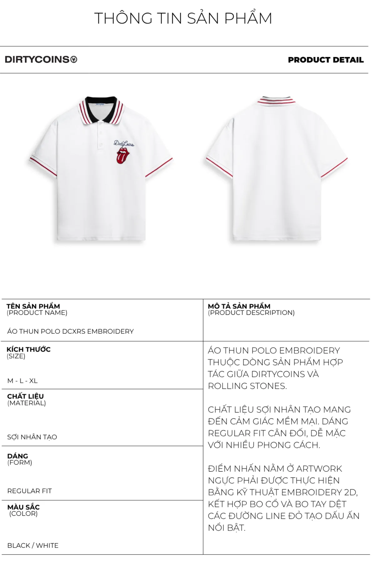Áo Thun DirtyCoins Polo Embroidery