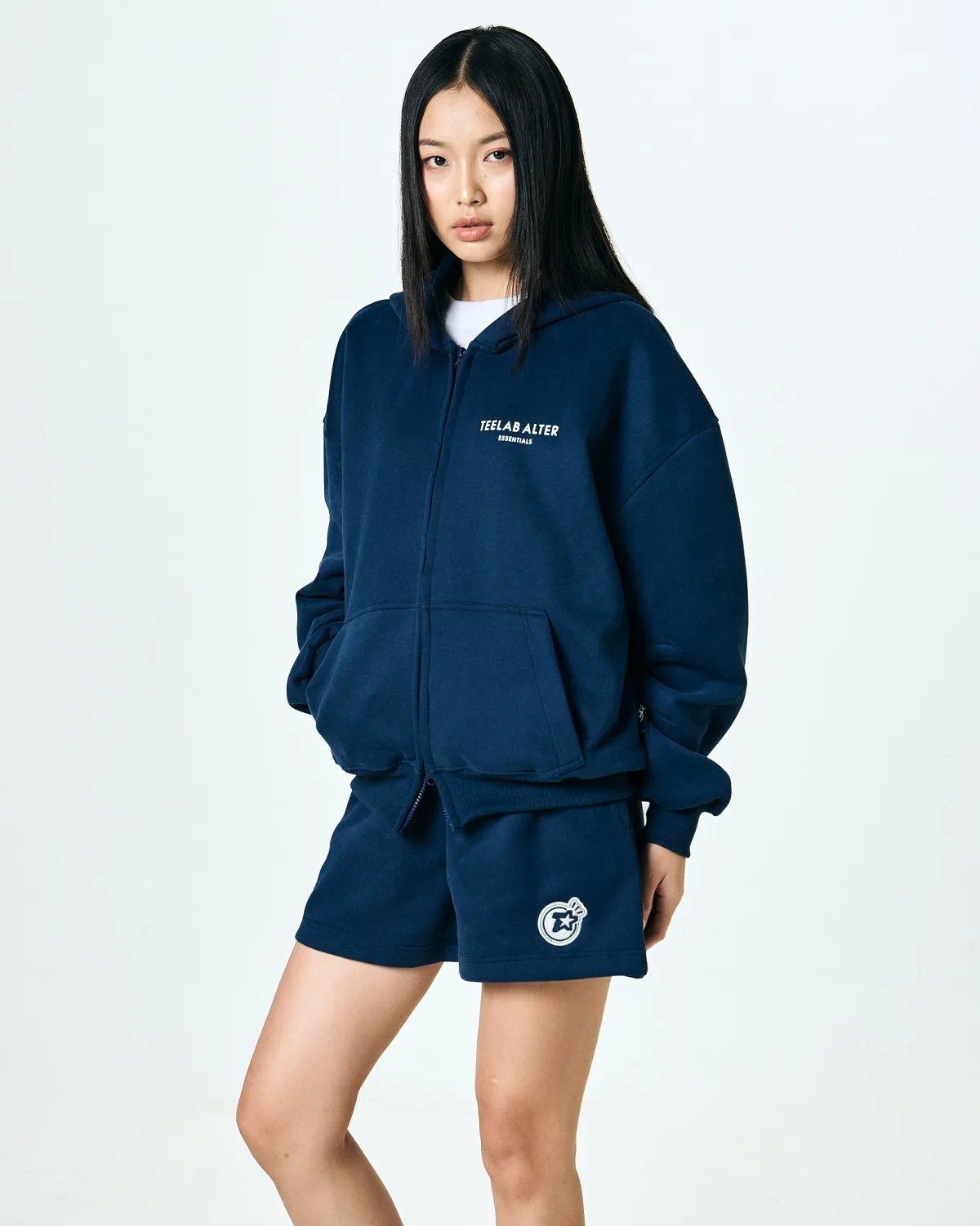 Hoodie Zip Teelab Alter Boxy Cotton World Tour Hoodie HD139