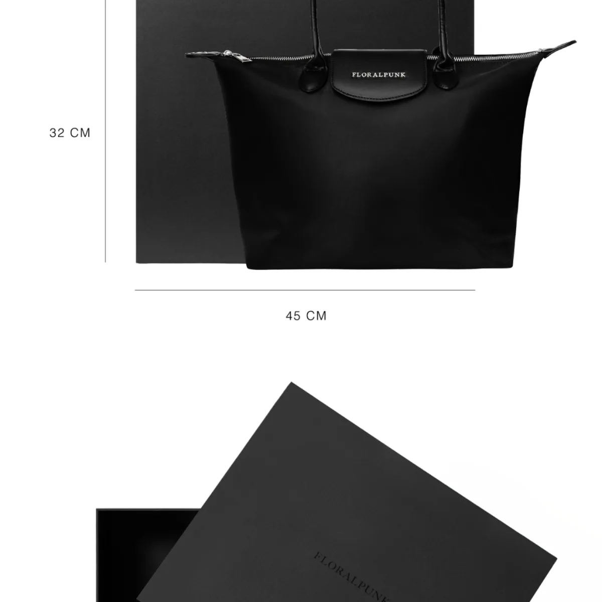 Túi xách Floralpunk City Tote Bag Small - Black