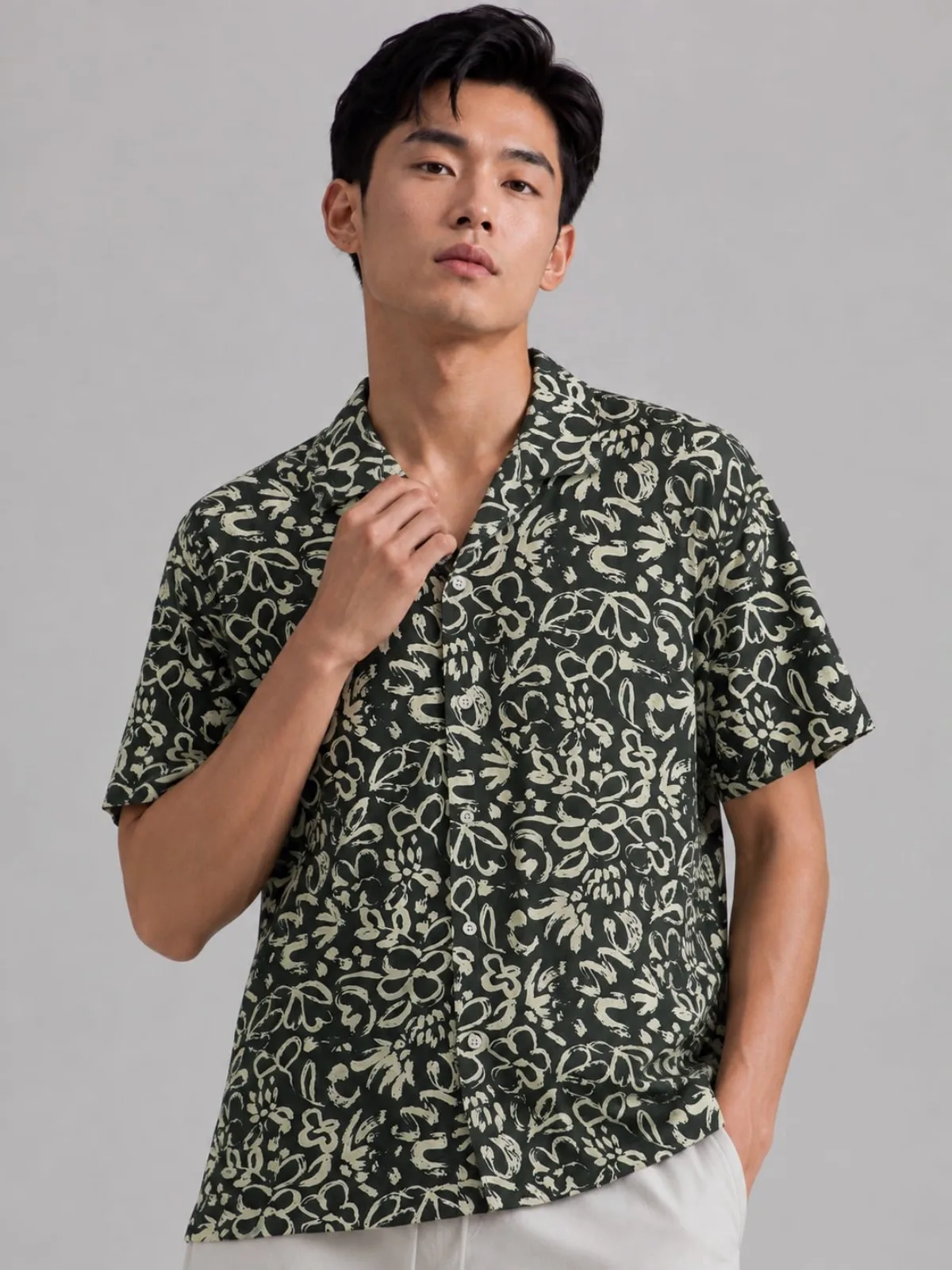 Áo Sơ Mi Nam Tay Ngắn ICONDENIM Cuban Wildbloom Form Relaxed SMID0404