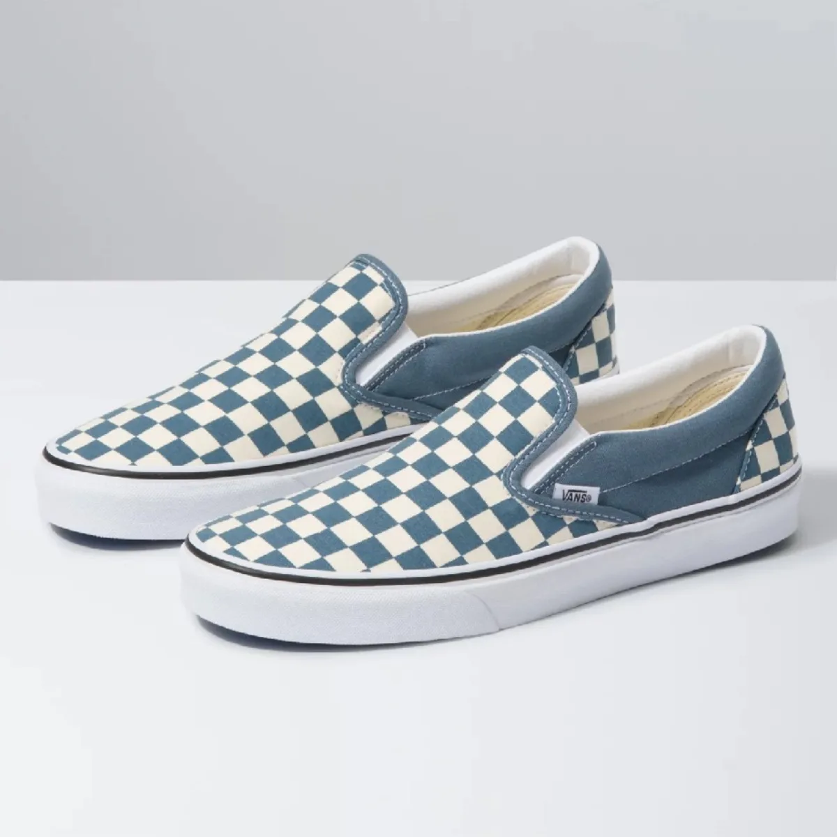 VANS SLIP-ON CHECKERBOARD BLUE MIRAGE