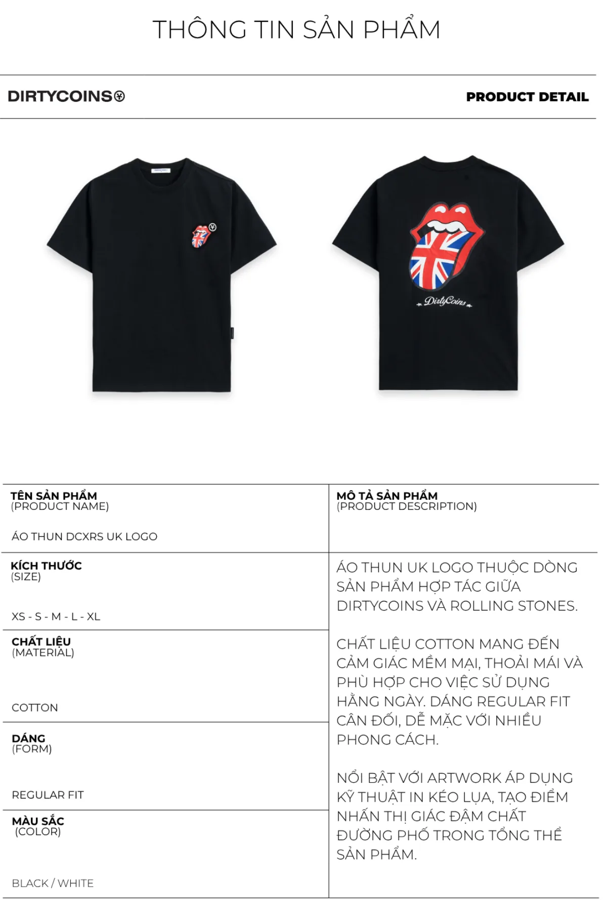 Áo Thun DirtyCoins Logo White