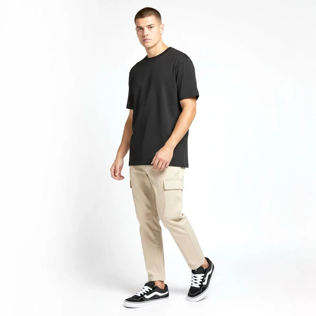 Giày VANS KNU SKOOL CALDRONE SUEDE MESH BLACK/WHITE