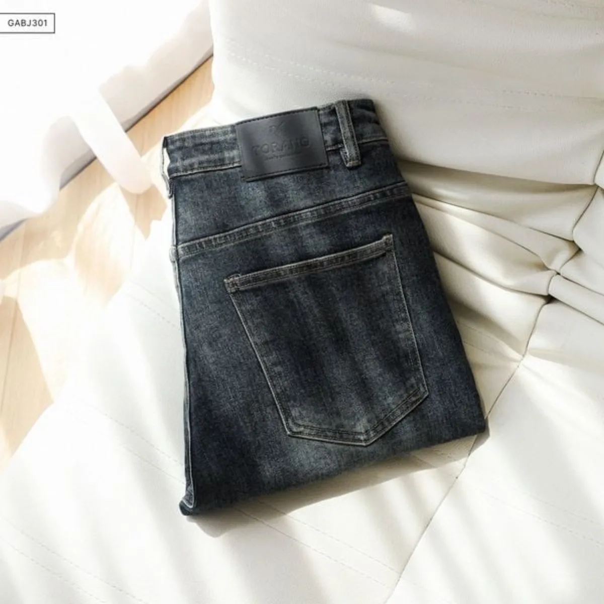 Quần Jeans nam PREMIUM JEANS TORANO dáng basic Slim Co Giãn Tốt, Không Bai Xù, Bền Màu, Phom Trẻ Trung GABJ301