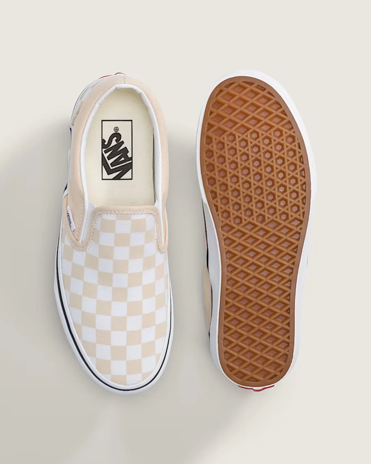 Giày VANS CLASSIC SLIP-ON COLOR THEORY CHECKERBOARD CREME BRULE BEIGE