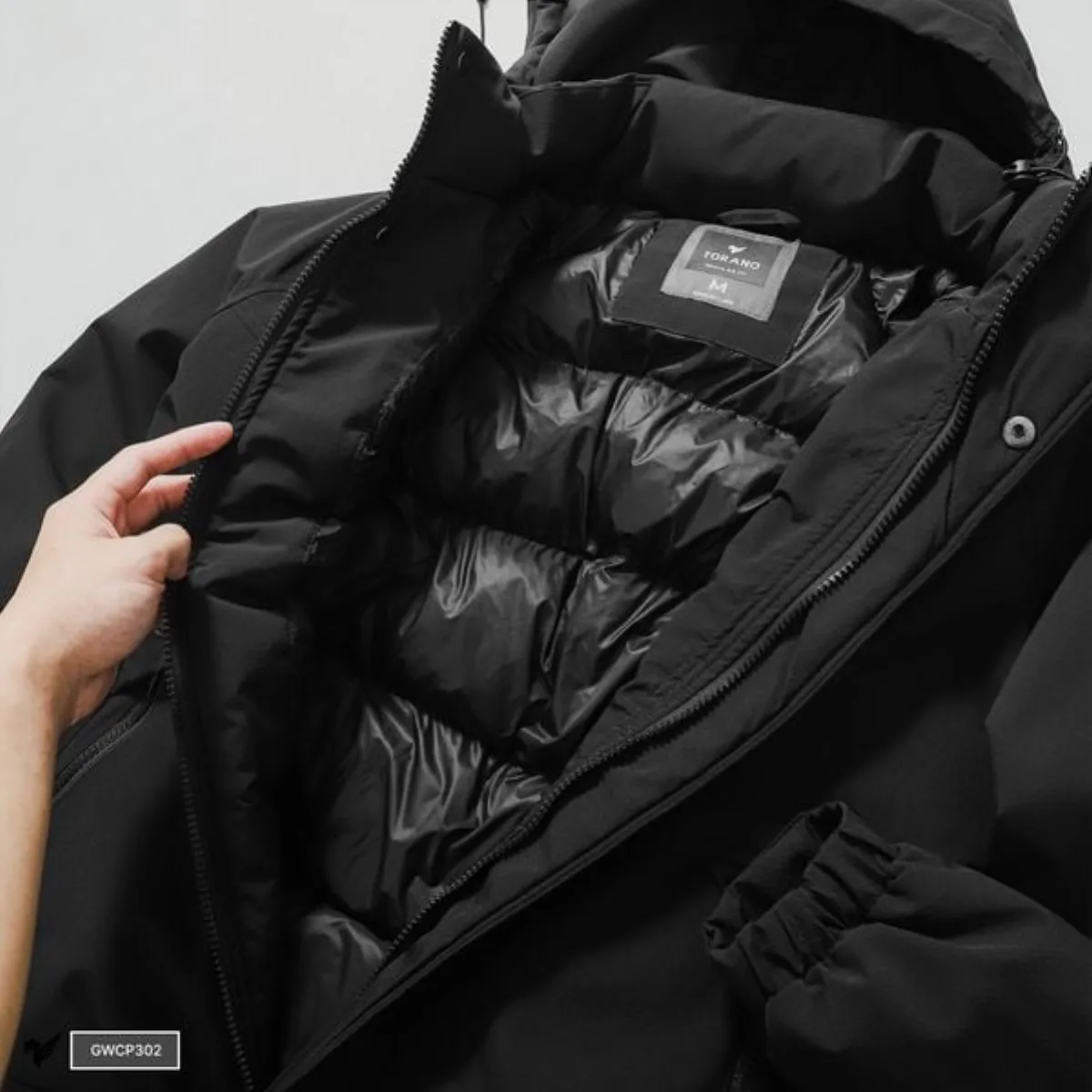 Áo Khoác Phao Nam Đại Hàn lót bông PREMIUM PUFFER JACKET TORANO mũ rời may mác dệt, siêu giữ nhiệt, cản gió tốt GWCP302