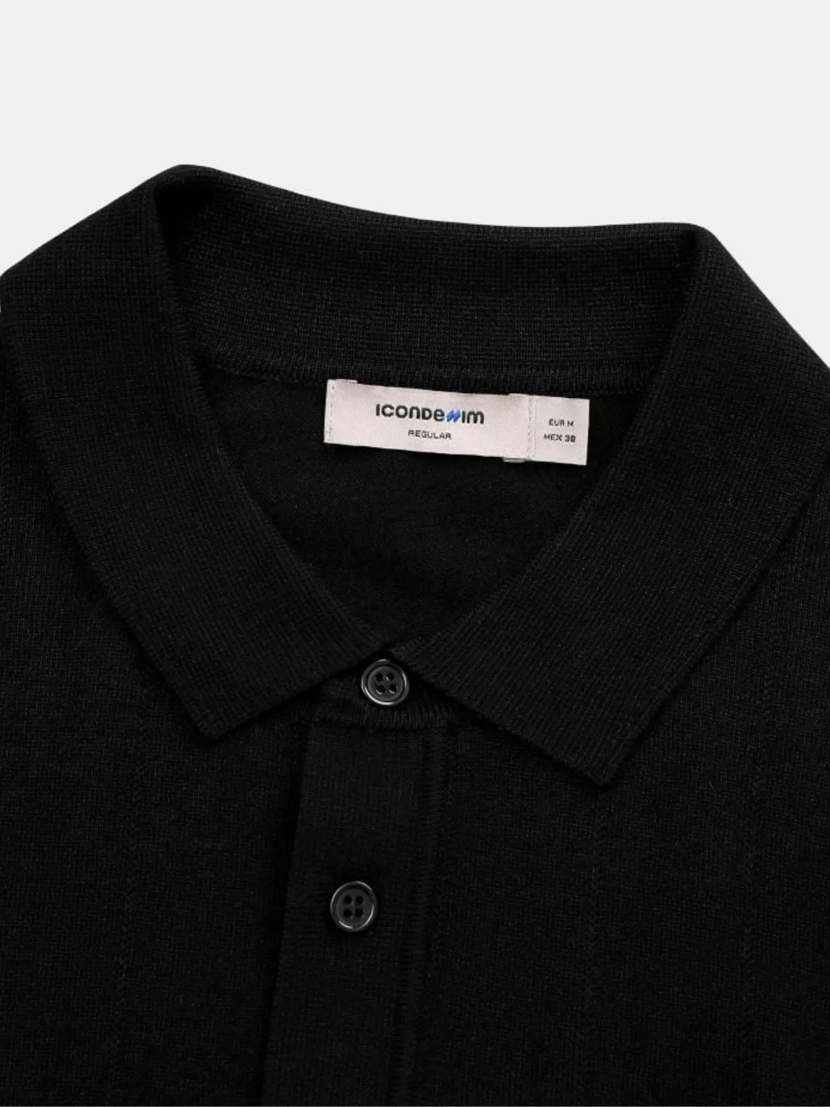 Áo Polo Nam ICONDENIM Len Black Ace Form Regular PLID0284