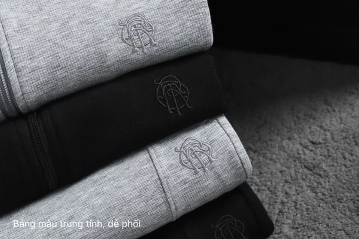 Quần Áo khoác nỉ AXEL TRACKSUIT TORANO bộ cổ cao thêu logo ngực, chất nỉ dày dặn, giữ ấm tốt GWCS502-GWBS502