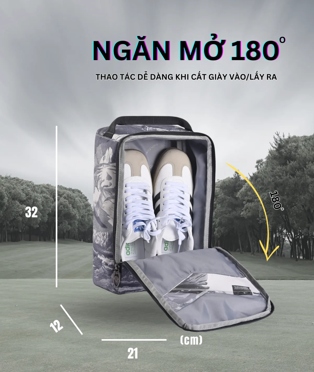 Túi Đựng Giày Shoe Bag màu Marble SimpleCarry Chính Hãng 골프 신발 주머니 가방
