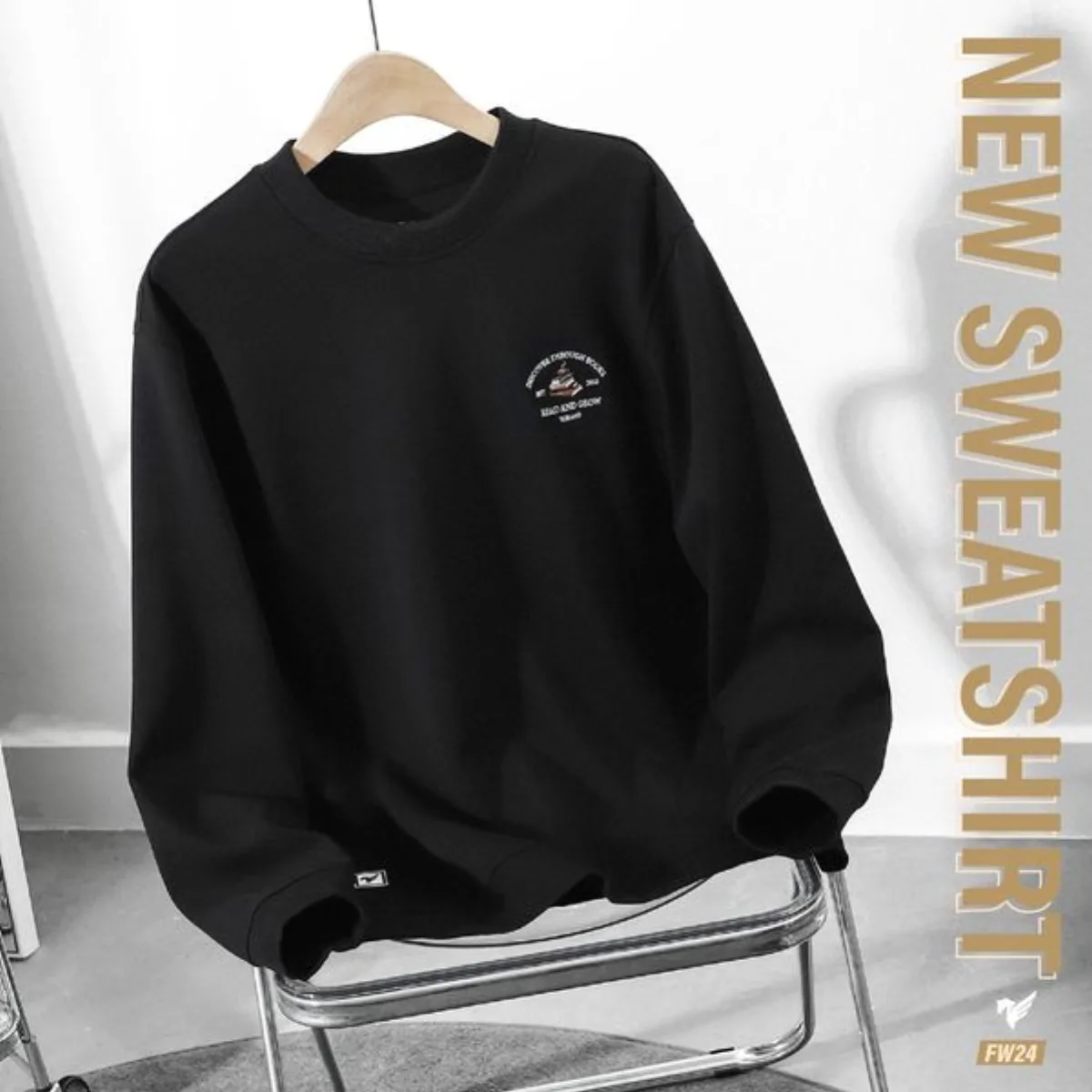 Áo nỉ SWEATSHIRT TORANO họa tiết thêu logo ngực Read and Grow  trẻ trung và phóng khoáng FWTW008