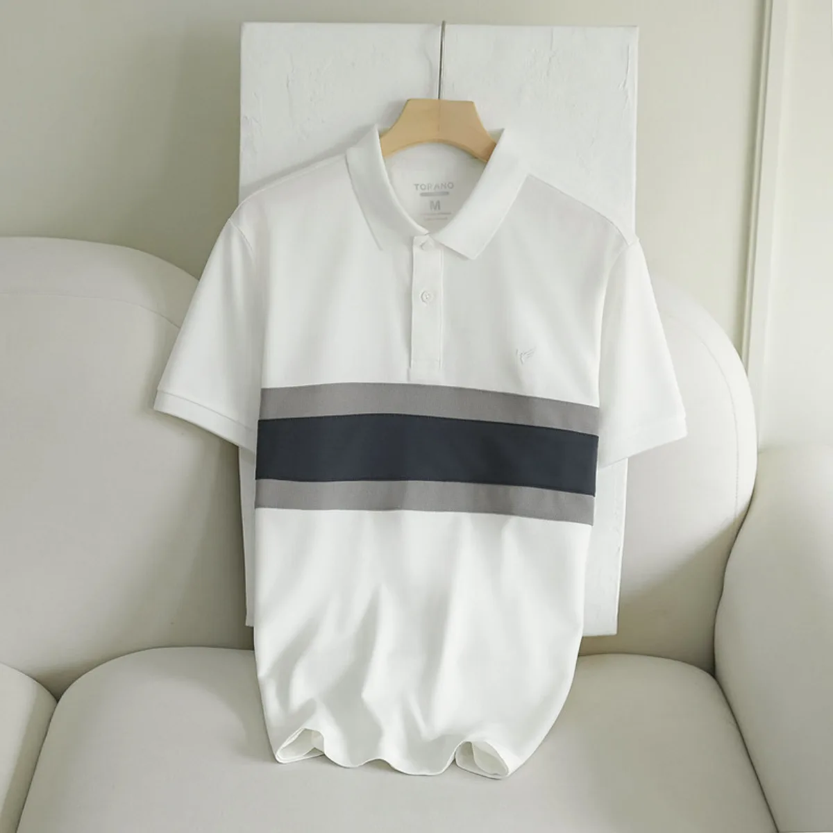 Áo polo nam COLOR-BLOCK POLO TORANO thoáng khí, co giãn tốt, can phối thân phong cách nam tính FSTP022