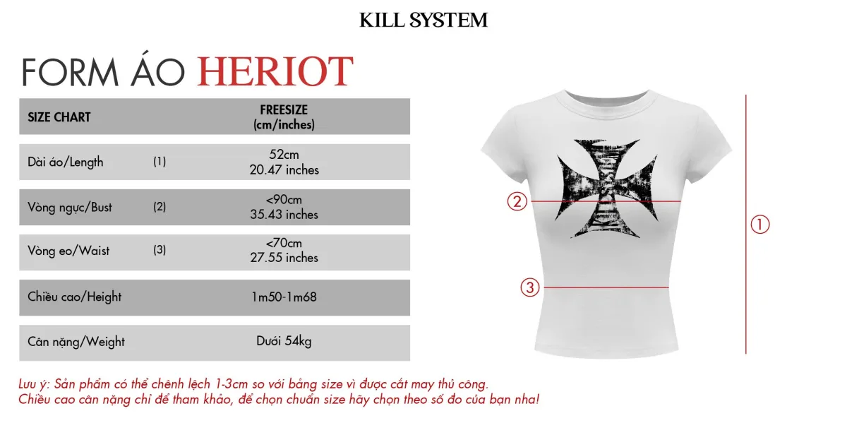 Áo thun babytee co giãn ôm body in hình HERIOT - 𝐊𝐈𝐋𝐋 𝐒𝐘𝐒𝐓𝐄𝐌