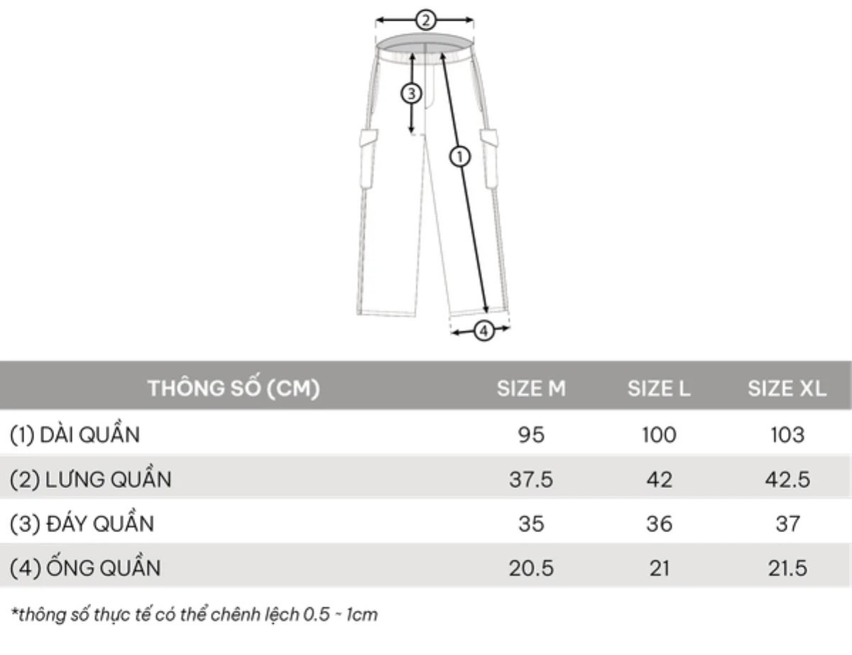 Quần Dài Cargo Pants Patched Logo