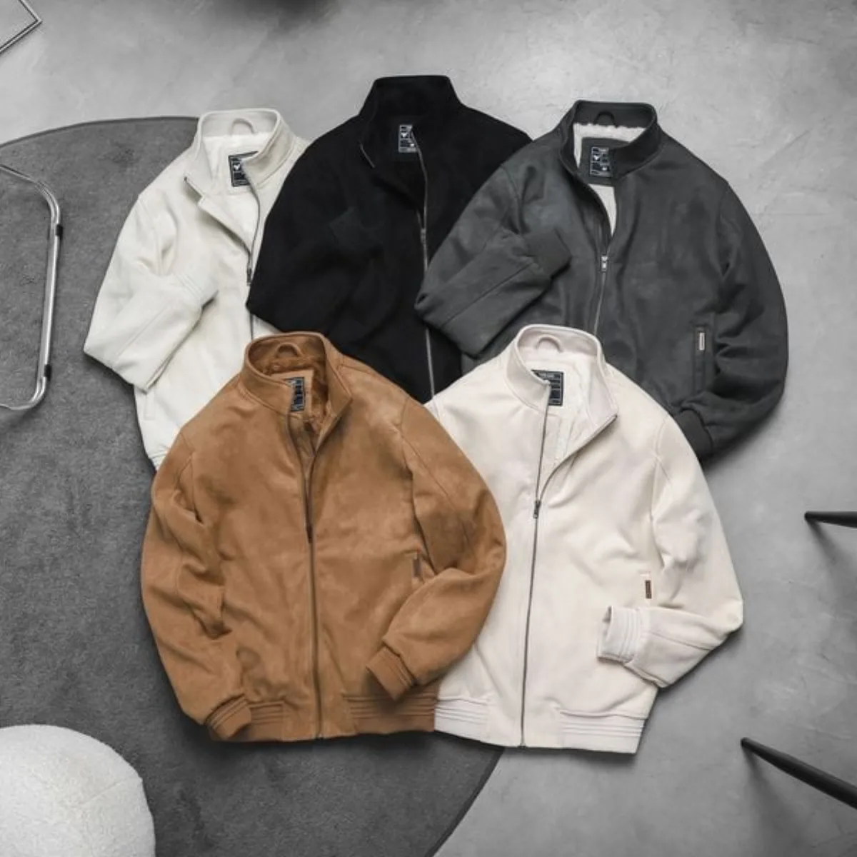 Áo khoác da lộn 2 lớp SUEDE JACKET TORANO lót lông cổ bomber Công Nghệ Cao Cấp Heattech, Cản Gió, Giữ ấm FWCL002