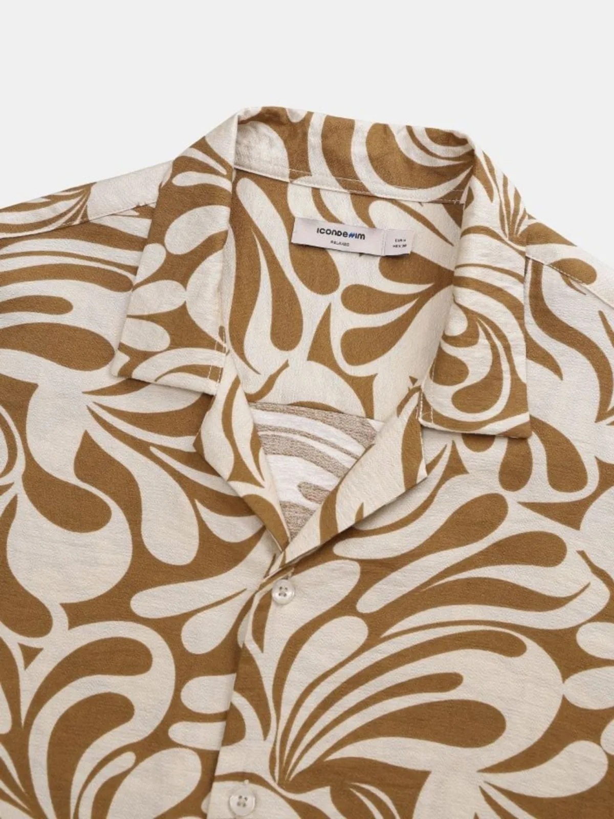 Áo Sơ Mi Nam ICONDENIM Tay Ngắn Cuban Whirling Petals Form Relaxed SMID0407