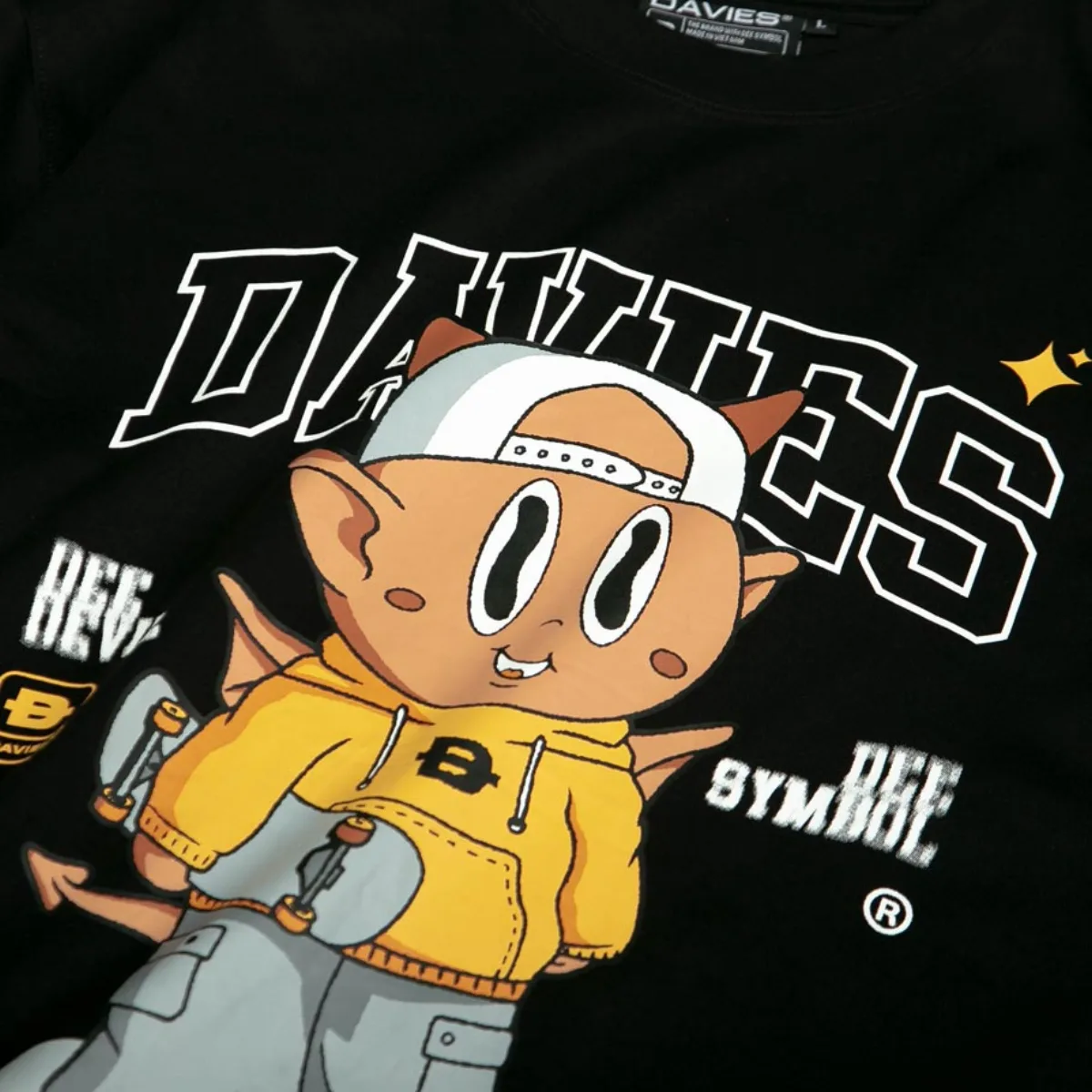 Áo thun local brand DAVIES nam nữ form rộng tay lỡ Devil Sketer Tee | D29-T5