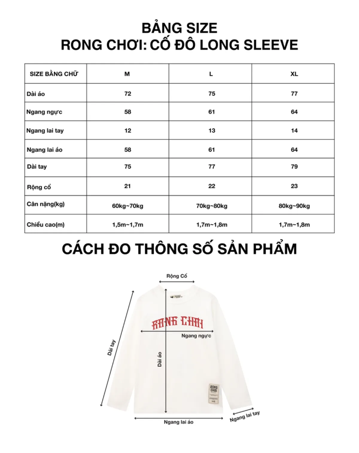 RONG CHƠI: CỐ ĐÔ LONG SLEEVE - BLACK