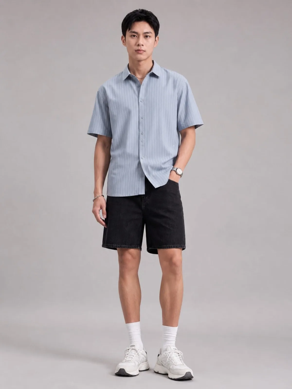 Áo Sơ Mi Nam ICONDENIM Tay Ngắn Breezy Form Boxy SMID0385
