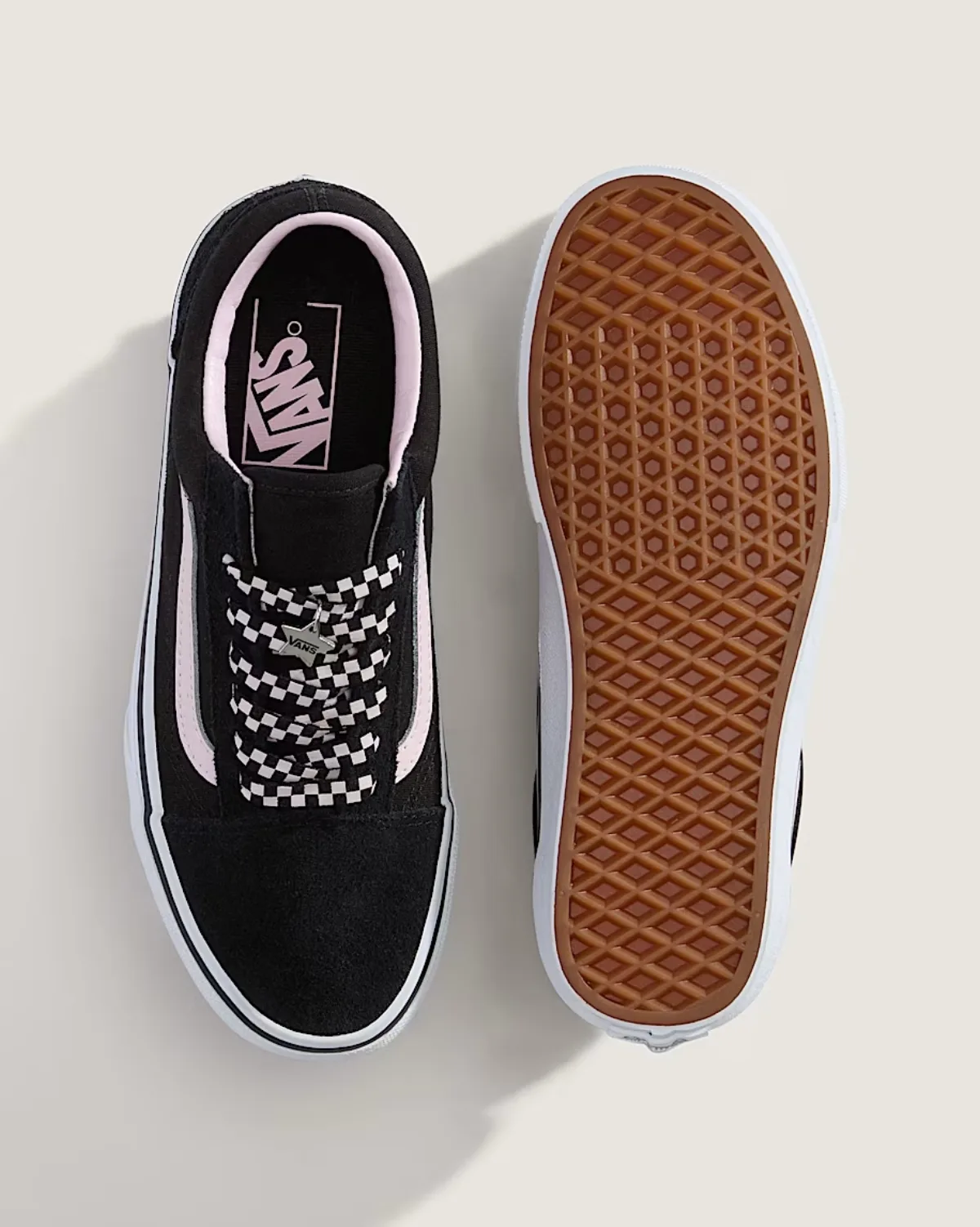 Giày VANS OLD SKOOL CHECKERBOARD STAR CHARM BLACK/WHITE
