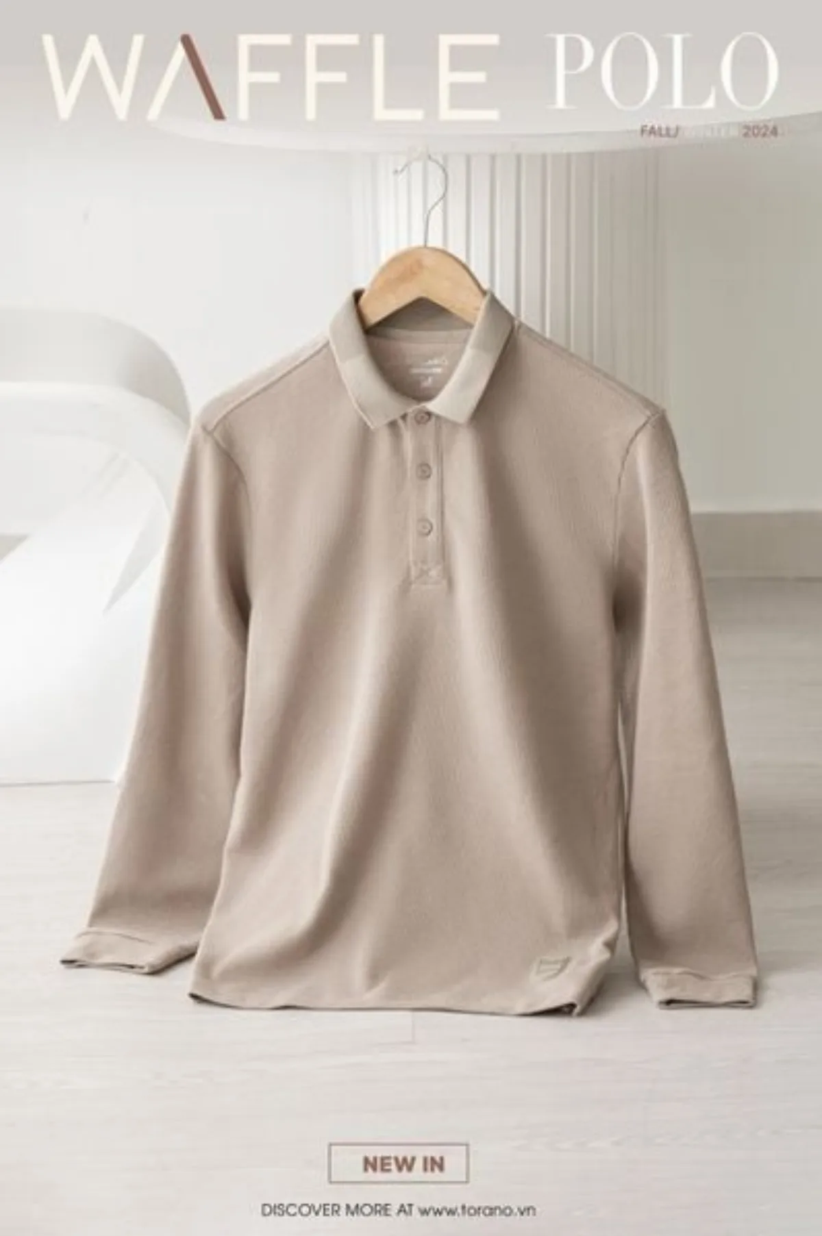 Áo Polo nam WAFFLE POLO dài tay TORANO phom basic FWTP065