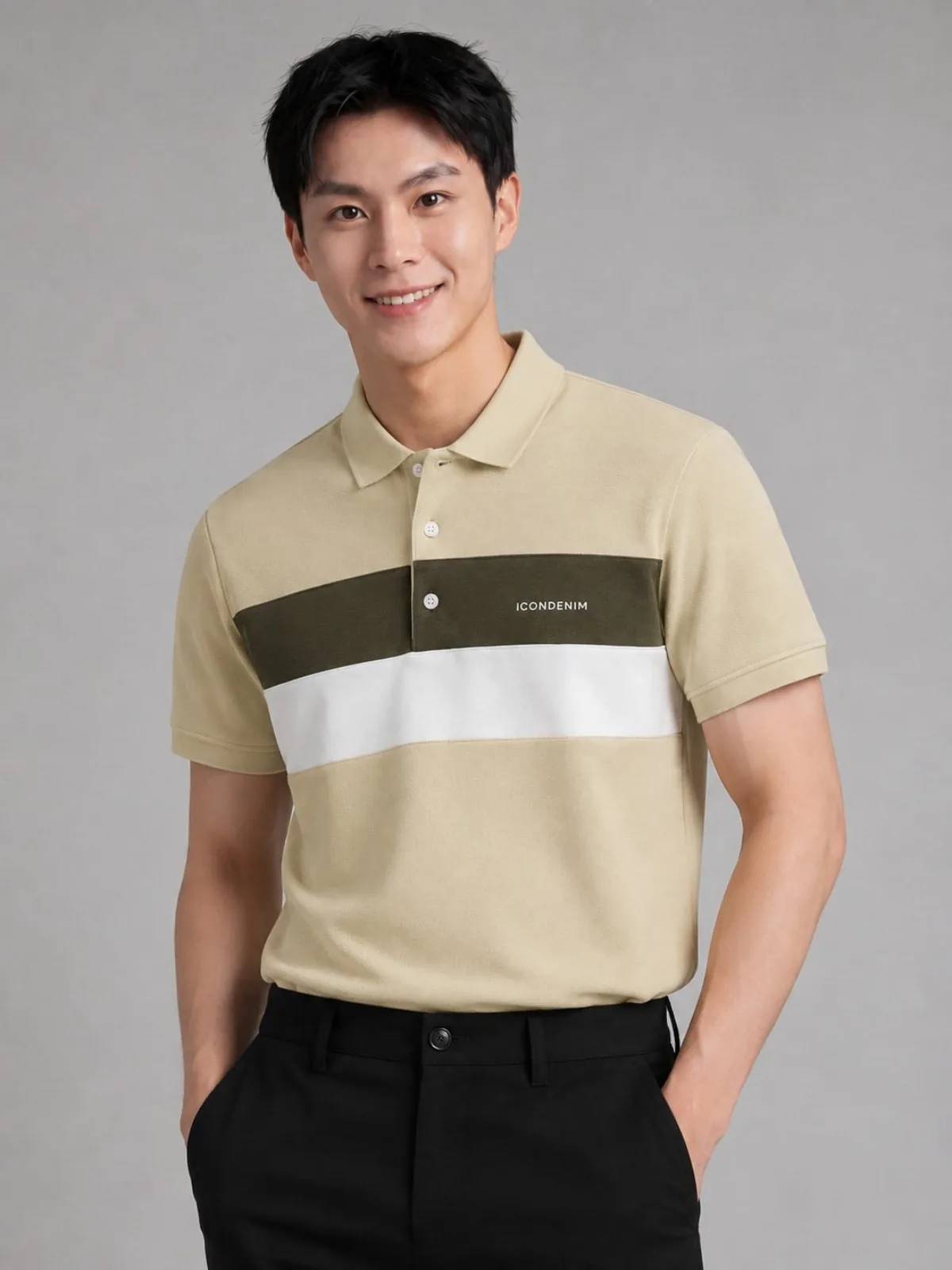 Áo Polo Nam ICONDENIM Arctic Stripe Form Regular PLID0300