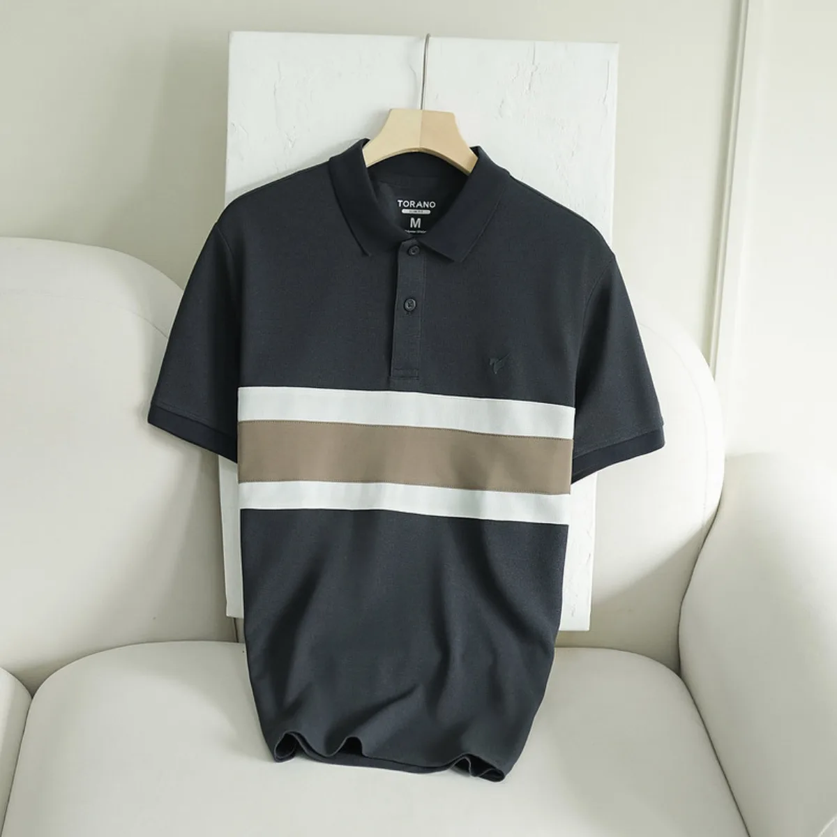 Áo polo nam COLOR-BLOCK POLO TORANO thoáng khí, co giãn tốt, can phối thân phong cách nam tính FSTP022