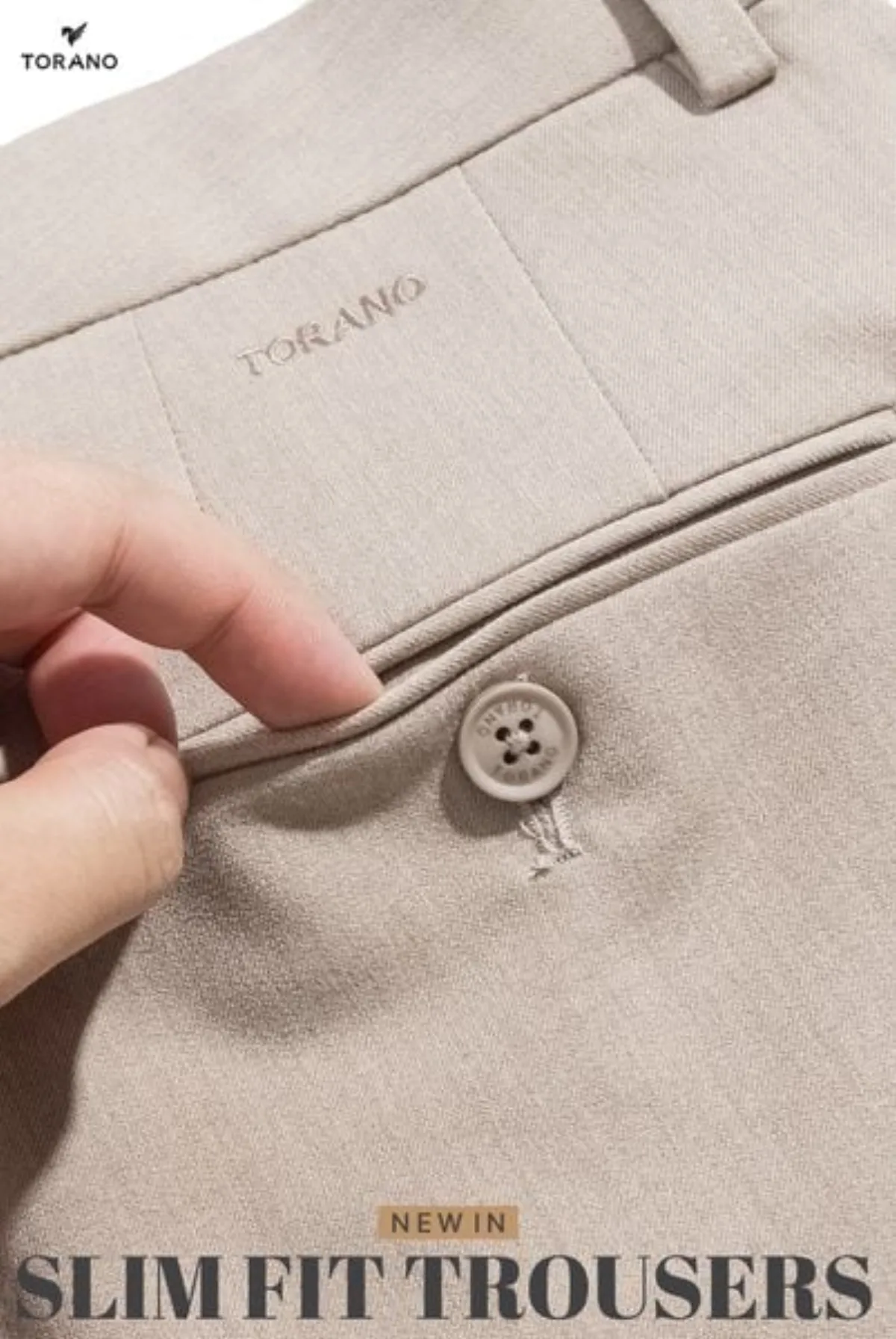 Quần âu SLIM FIT TROUSERS TORANO slim-fit cạp trơn vừa vặn, đứng form, tôn dáng FABT003
